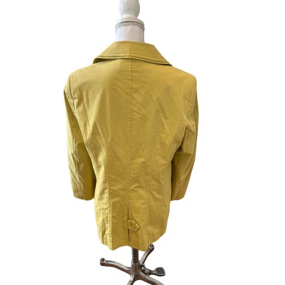 Per Una Short Spring Trench Coat Chartreuse 14 - Picture 4 of 6